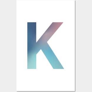 Gradient Letter K Initial Alphabet Posters and Art